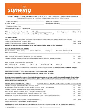 sunwing complaint form.